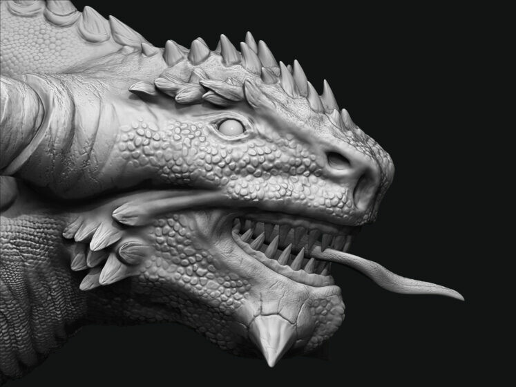 ArtStation - Dragon Head 3D model | Resources