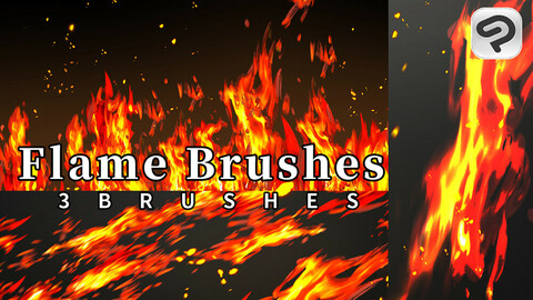 ArtStation - 3 Flame Brushes for ClipStudioPaint/10 PNG images | Brushes