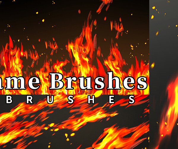 ArtStation - 3 Flame Brushes for ClipStudioPaint/10 PNG images | Brushes