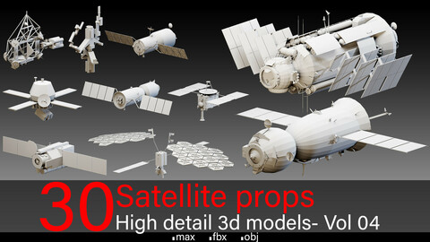 30- Satellite Props- High detail 3d models- Vol 04