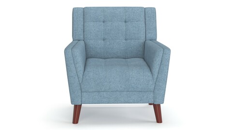 Christopher Knight Home Alisa Mid Century Modern Fabric Arm Chair 3D Model