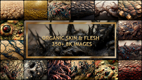 Organic & Flesh Textures 350+ 8k Images