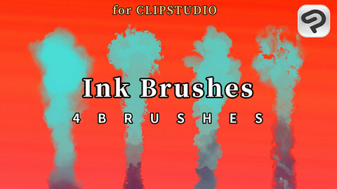 4 Ink Brushes for ClipStudioPaint