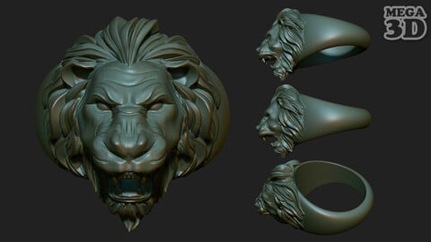 Lion Ring 220909 3D print model