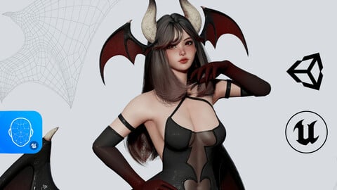 Succubus Lily - Game Ready
