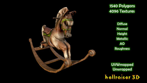 Rocking Horse - PBR - Textured