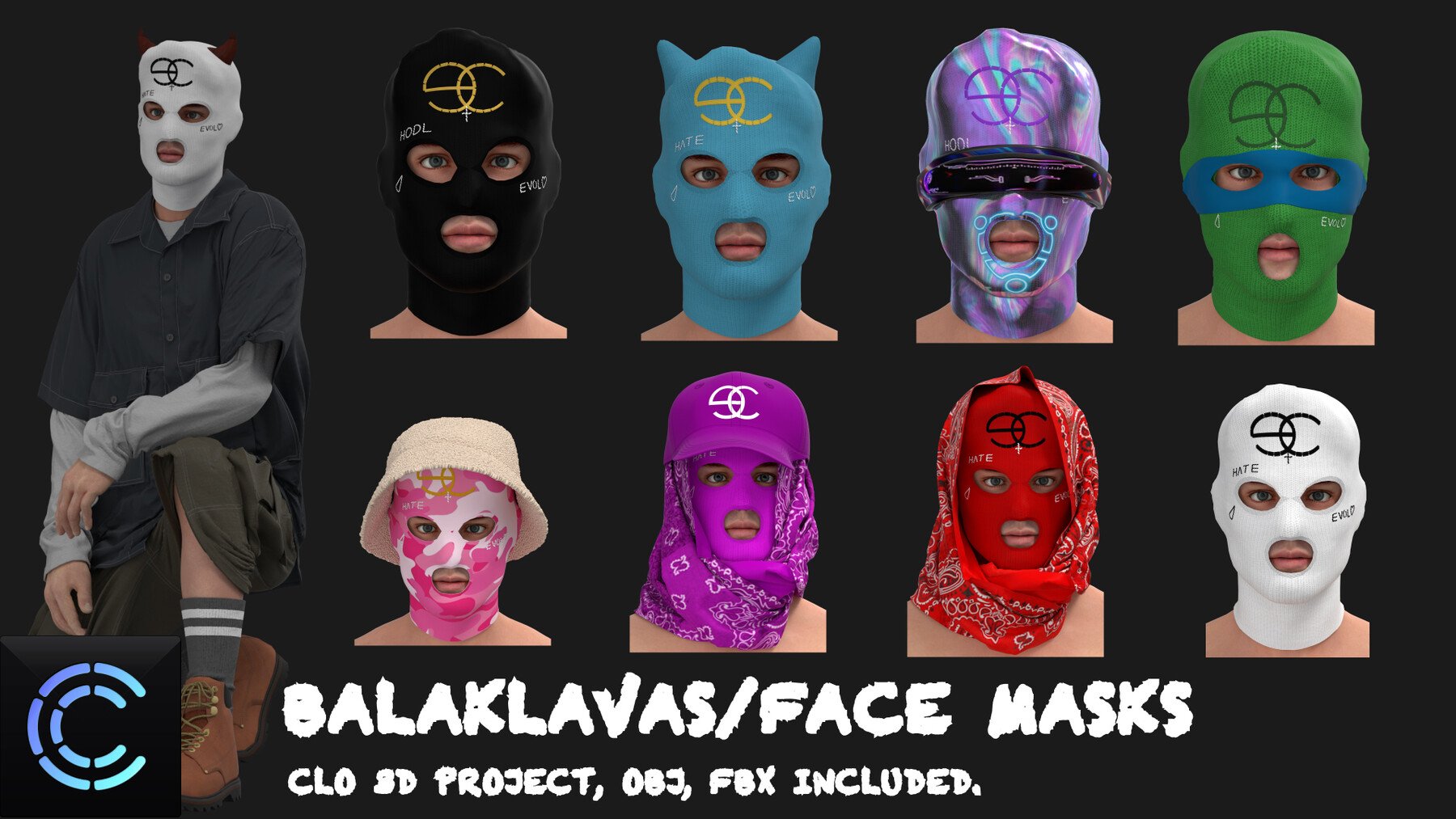 ArtStation - Balaklava/Face Mask zprj files+obj+fbx | Game Assets