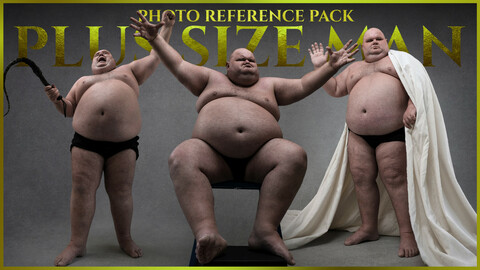 A Plus Size Man- Photo Reference Pack For Artists 572 JPEGs noAI