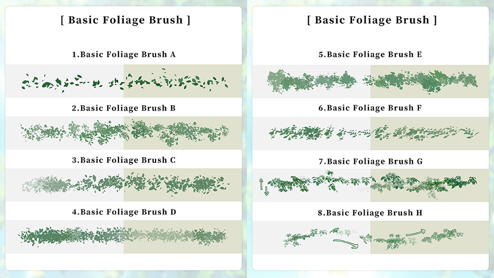 ArtStation - Plants and Trees Brush Full Set for ClipStudioPaint (27 ...