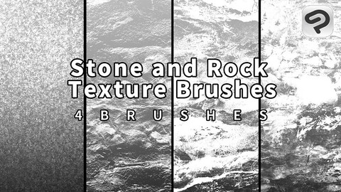 4 Stone and Rock Texture Brushes for ClipStudioPaint/25 PNG images