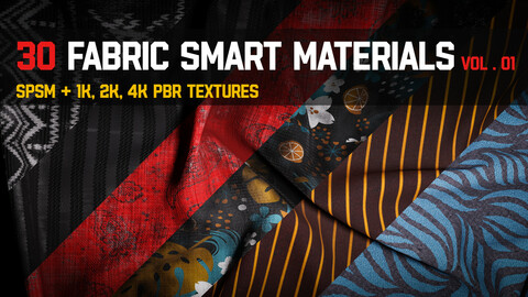 " 30 High Detailed Fabric Smart Materials " (Vol.1)