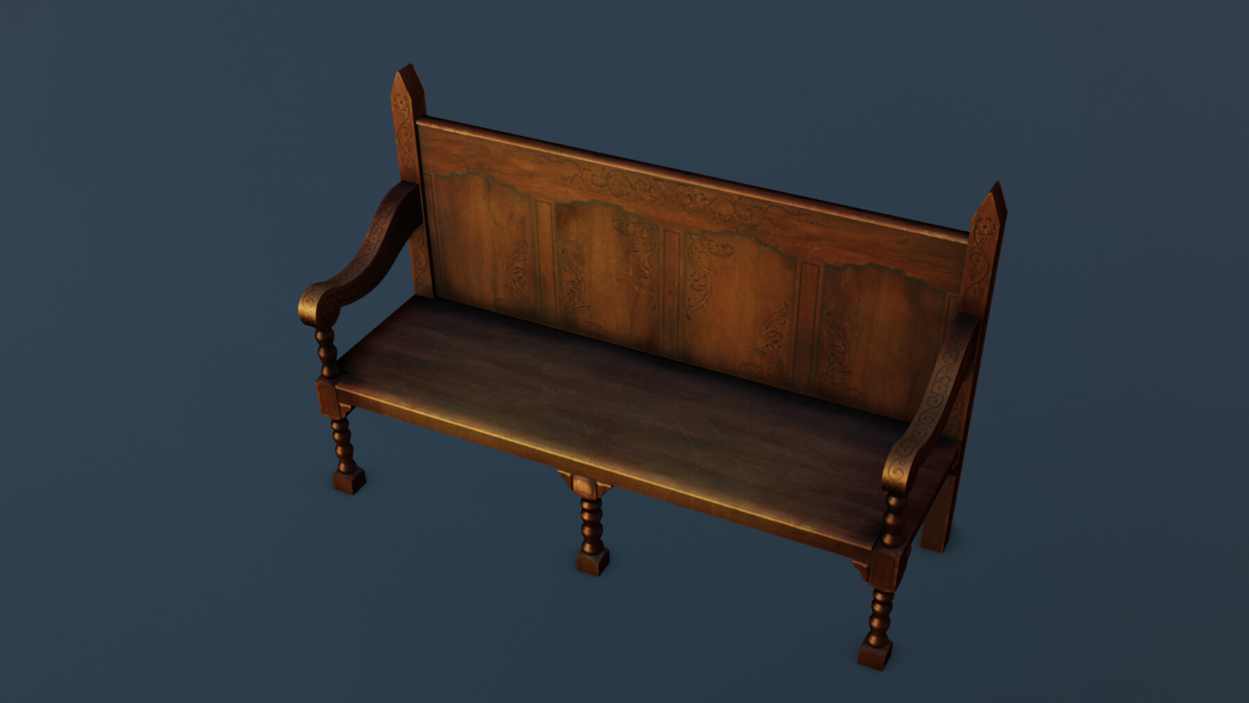 ArtStation PARK BENCH GAME READY LOW POLY Game Assets