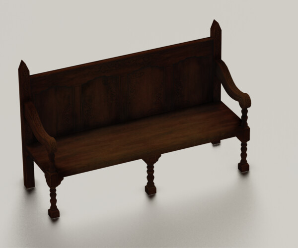 ArtStation PARK BENCH GAME READY LOW POLY Game Assets