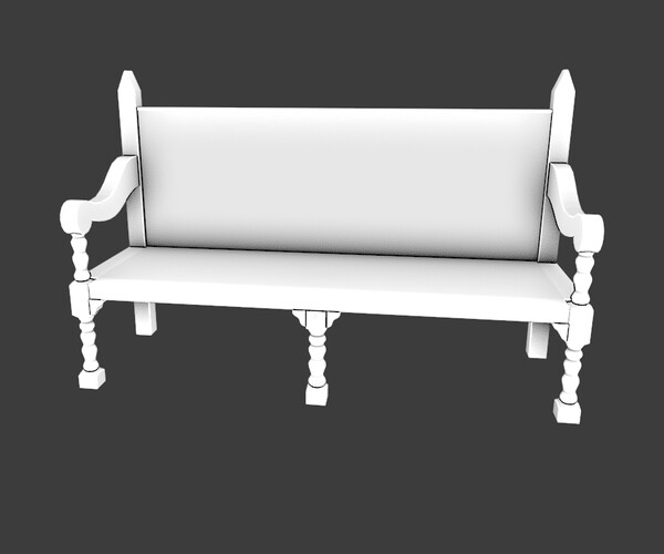 ArtStation PARK BENCH GAME READY LOW POLY Game Assets