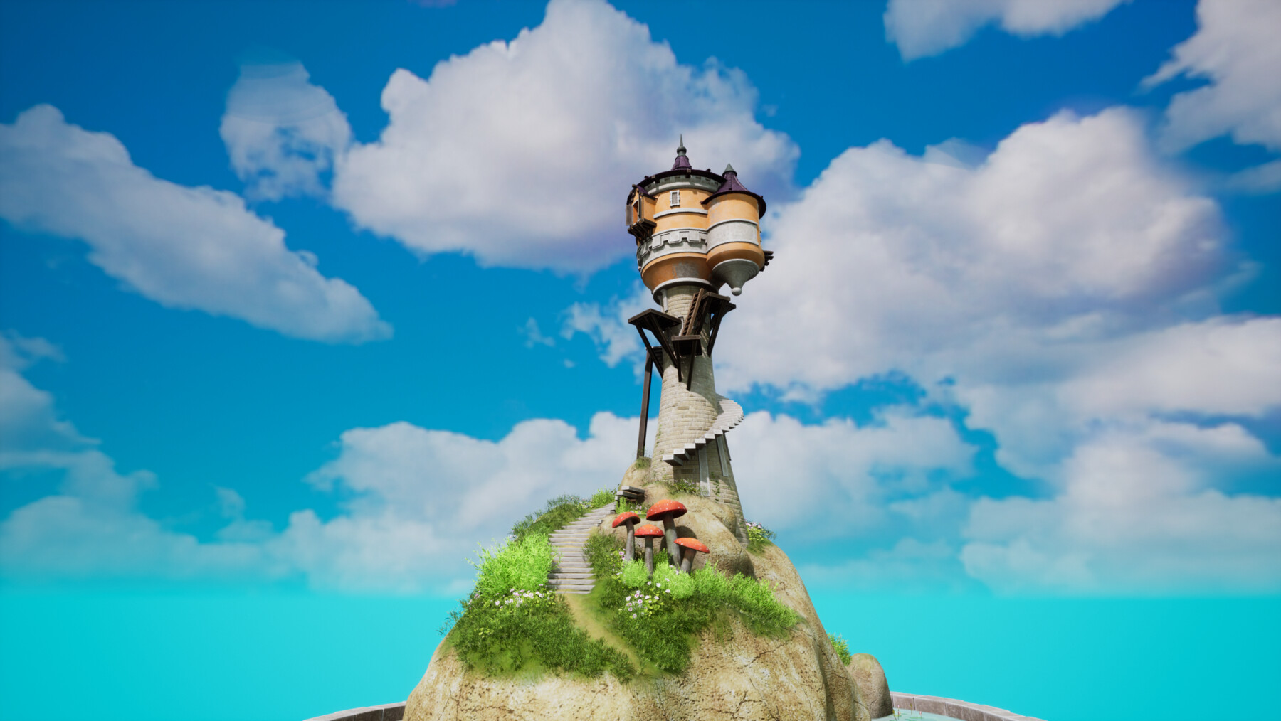ArtStation - Witcher 3 Longlocks Tower Fan Art Blender & UE5 Complete ...