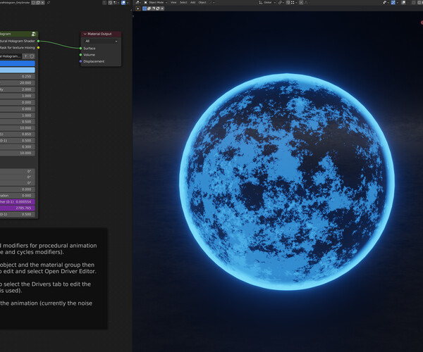 ArtStation Procedural Hologram for Blender Resources