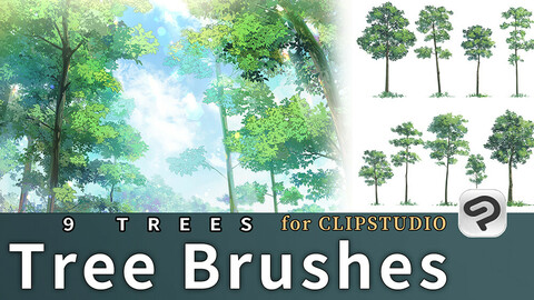The Tree Brush for ClipStudioPaint/9 PNG images
