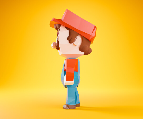 ArtStation - Super Mario Low Poly Rigged 3D Model | Game Assets