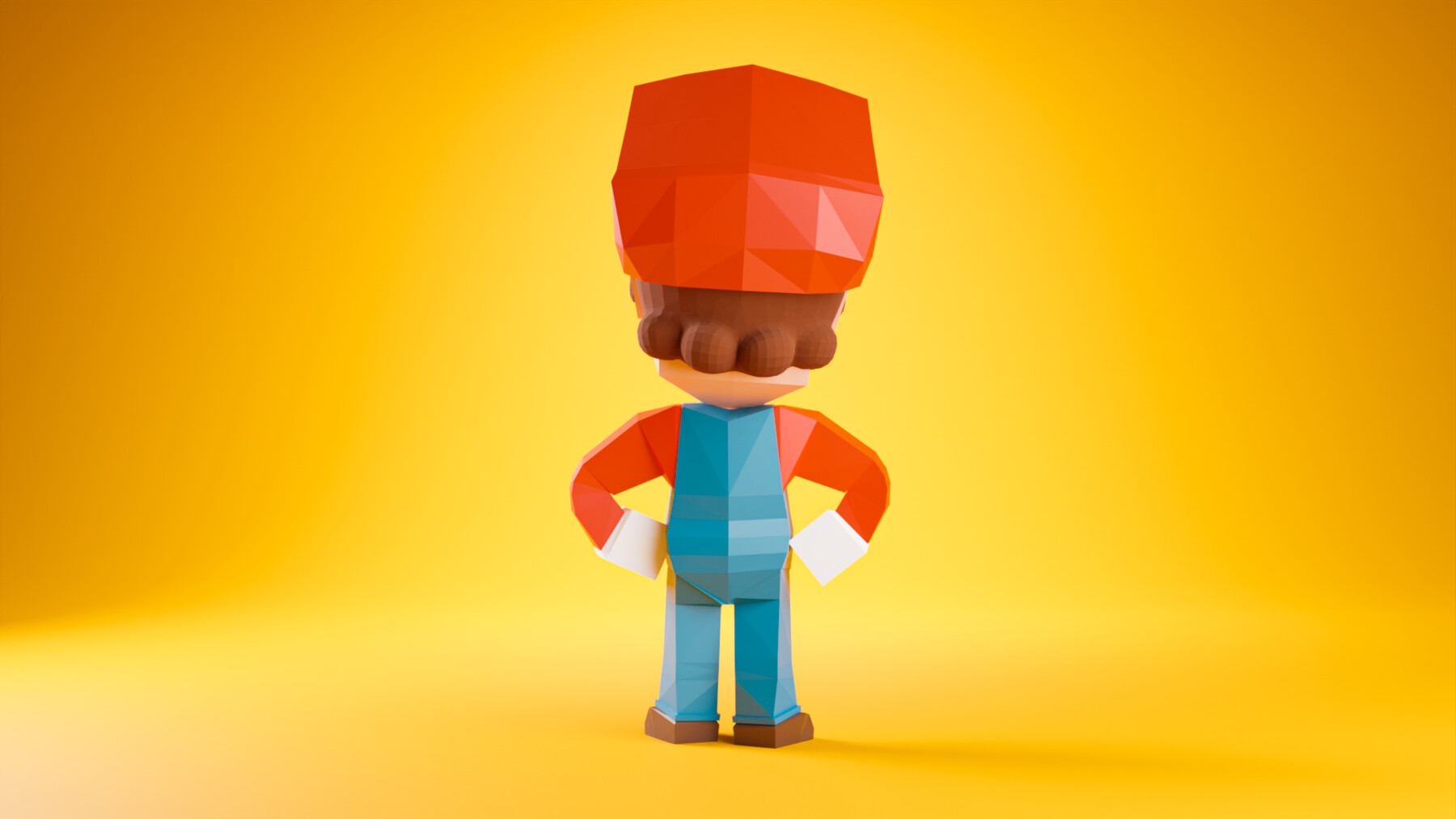 Artstation - Super Mario Low Poly Rigged 3d Model 