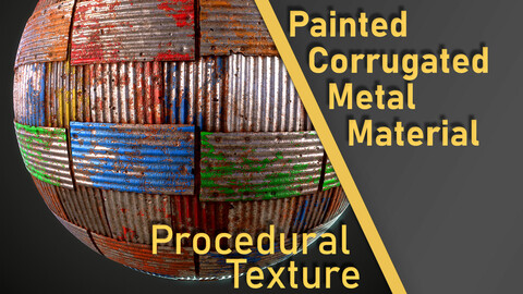 Painted Corrugated Metal Material