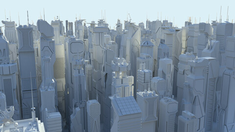 Sci-Fi Skyscrapers Kitbash