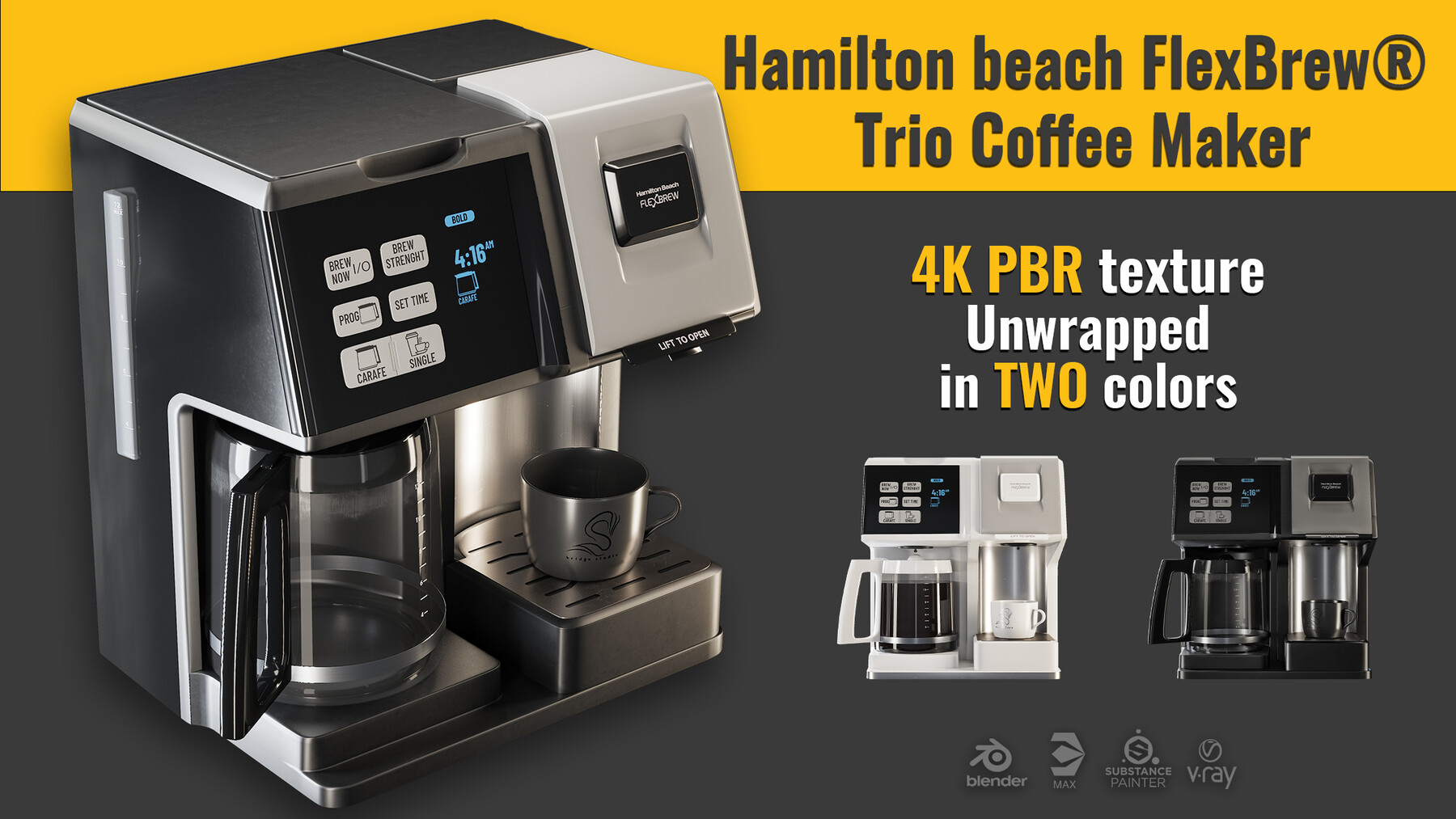 Hamilton beach FlexBrew Trio Coffee Maker 3D model