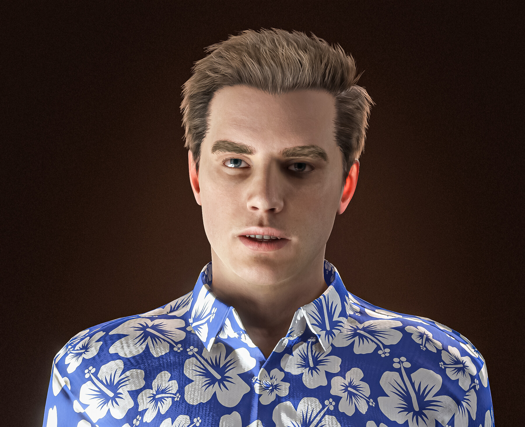 artstation-high-quality-realistic-man-in-hawaiian-shirt-character