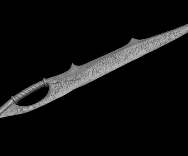 ArtStation - 3D PRINTABLE MORIA ORC SWORD SCIMITAR - THE LORD OF THE ...