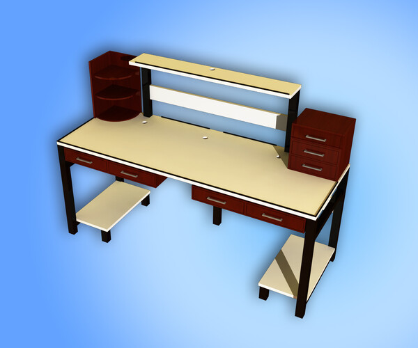 ArtStation - 3D COMPUTER TABLE | Resources