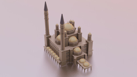 STYLIZED MOSQUE GAME READY LOW POLY