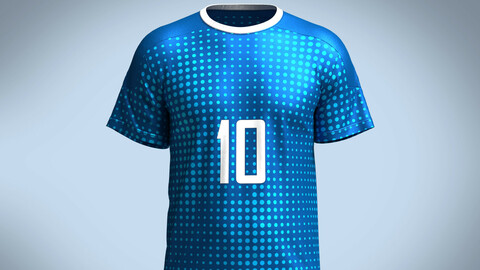 Soccer Blue Jersey Player-10