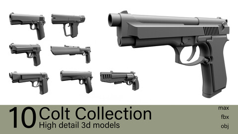10 Colt Collection 3d models-max.fbx.obj