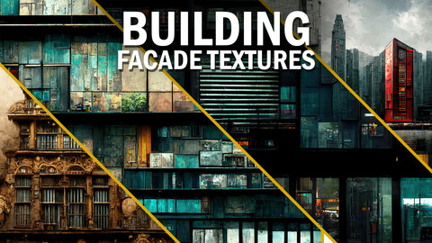 145 Sci-fi Building facade textures , Resurces , Reference images,OCtane Project File *  [Mattepainting and Conceppr Art Resources] [ 5K ]