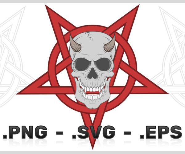 ArtStation - Vector Design Of Skull With Pentagram | Artworks