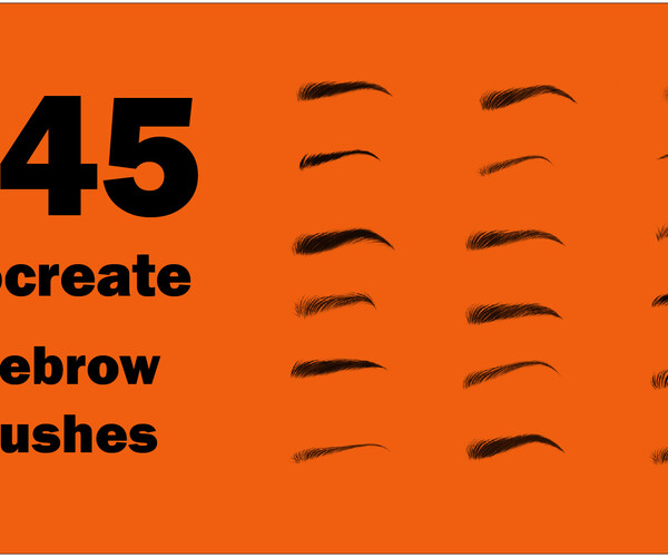 ArtStation +45 Eyebrow Brushes for Procreate Brushes