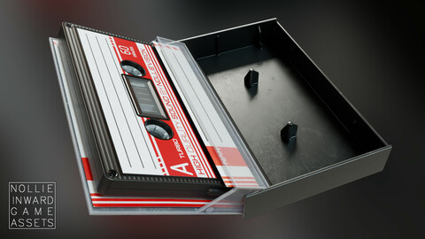 Cassette Tape and Case Black