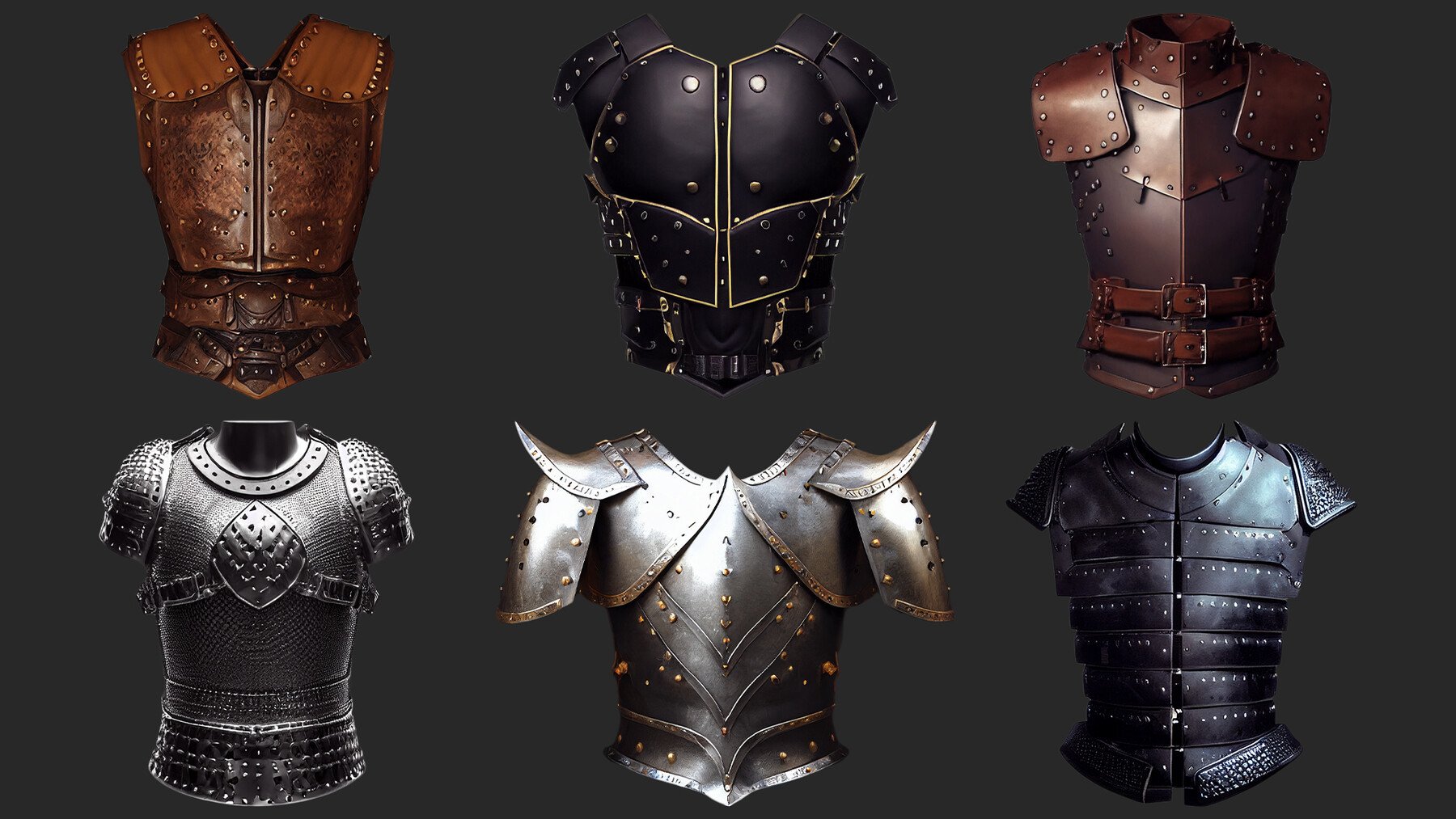 ArtStation 100 Chest Armor Pieces Game Assets   File 