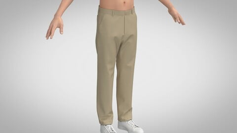 Chino Pants, Marvelous Designer, Clo + obj, fbx