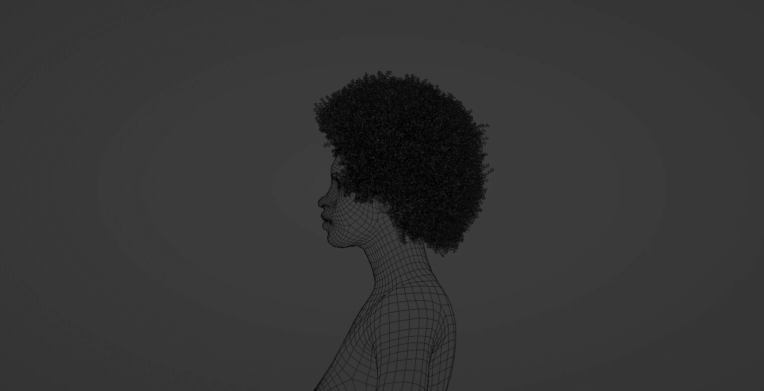 3D Rendering Karla Hair Black #8 Graphic by grbrenders · Creative