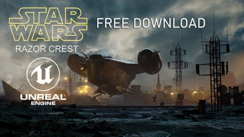 RAZOR CREST Star Wars free 3D object UNREAL 5