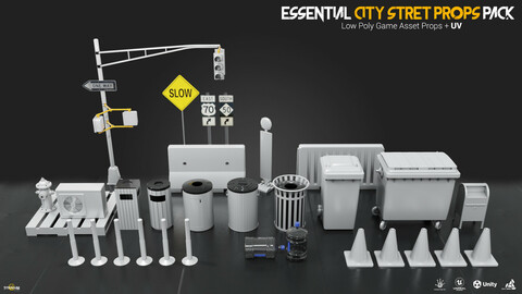 Essential City Street Kit Bash Props Pack