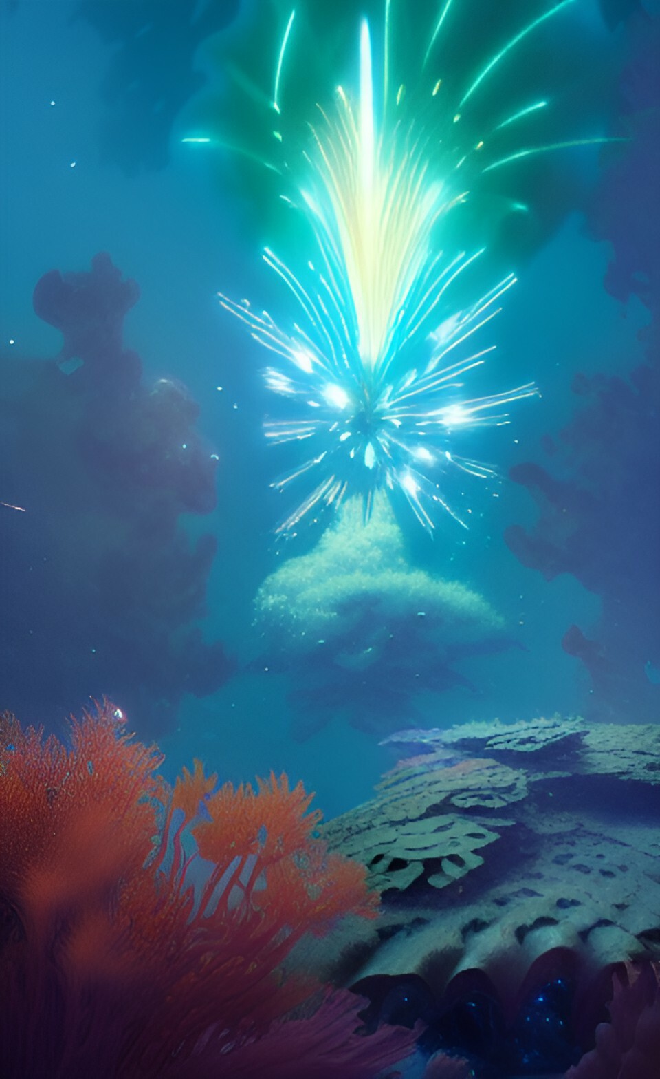 ArtStation FireWork UnderWater 1000 jpg wallpaper background pack