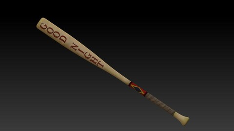 Harley Quinn baseball bat file STL FOR  3D print model
