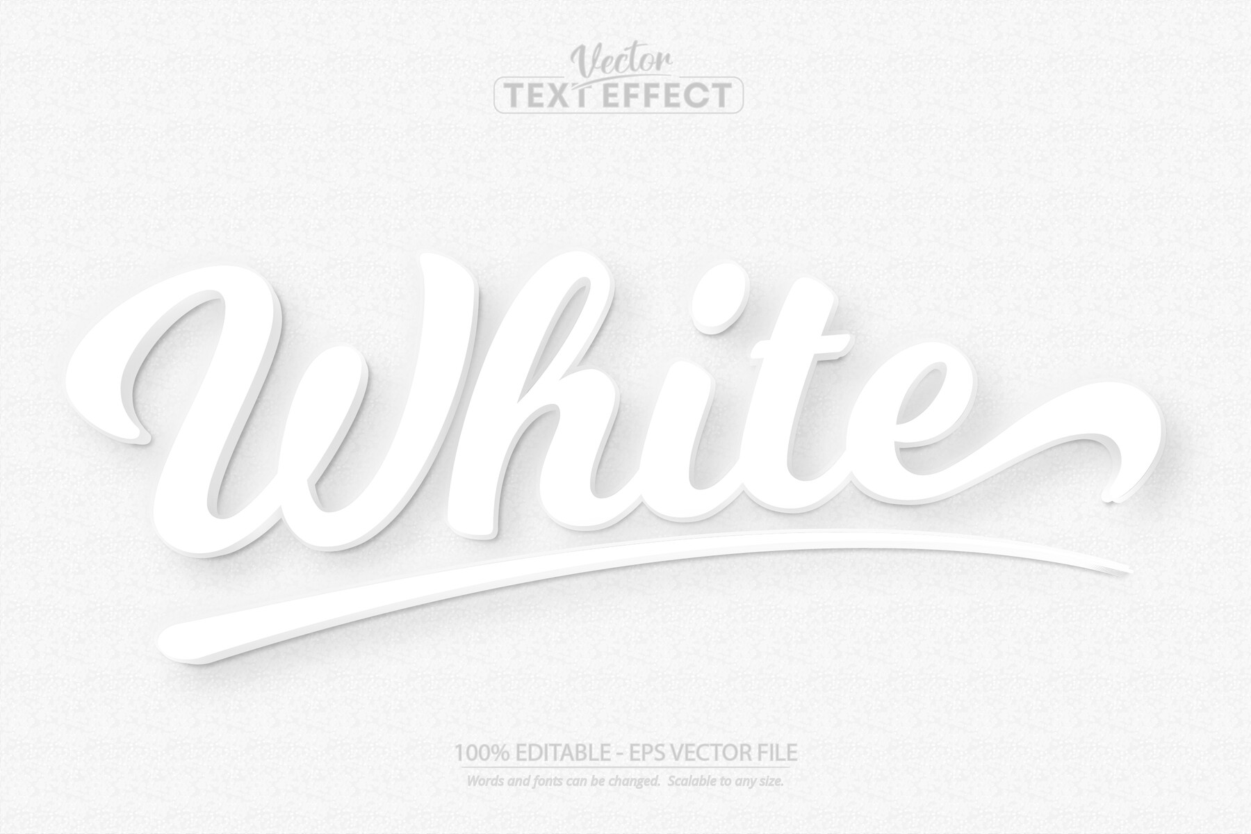 ArtStation White text effect, editable minimalistic text style Artworks