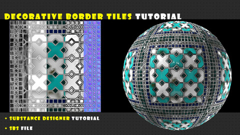 Decorative border tiles  - Substance 3D Designer