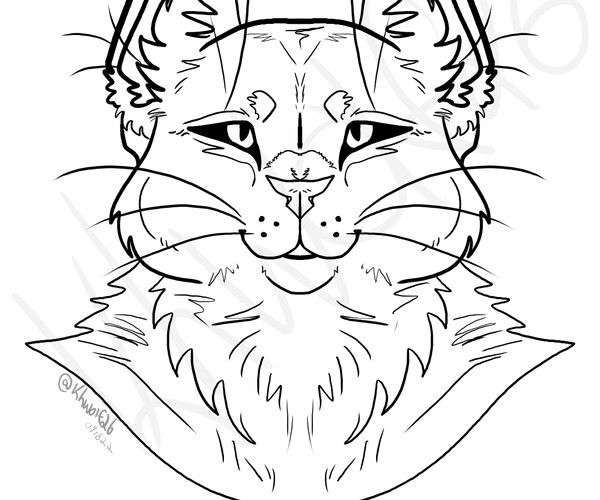 Cat Icon Base Digital Download Lineart Make Your (Download Now) 