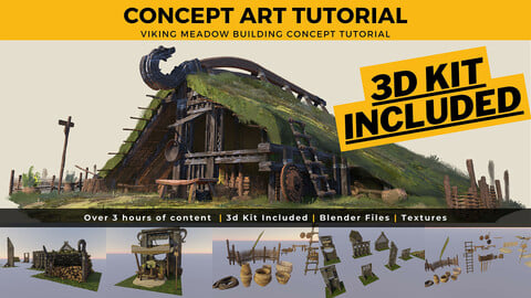 Viking Meadow Building Concept Tutorial + 3D Kit