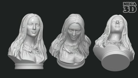 Native American Female Bust Statue 220919 3D print model