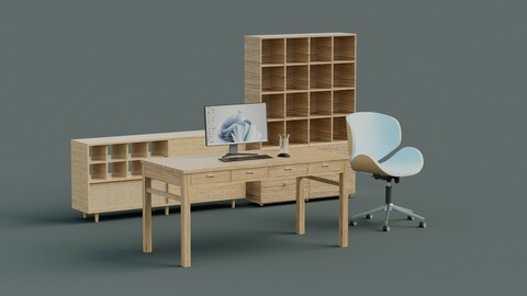 Home office collections | PBR  (Maya - 3Ds Max - Blender - C4D)