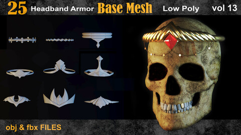 25 Headband Armor Base Mesh Vol 13